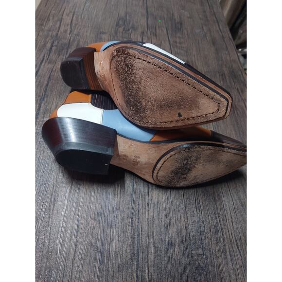 Coach Bandit patchwork shoe leather boot bootie women's 9.5 - Picture 8 of 10